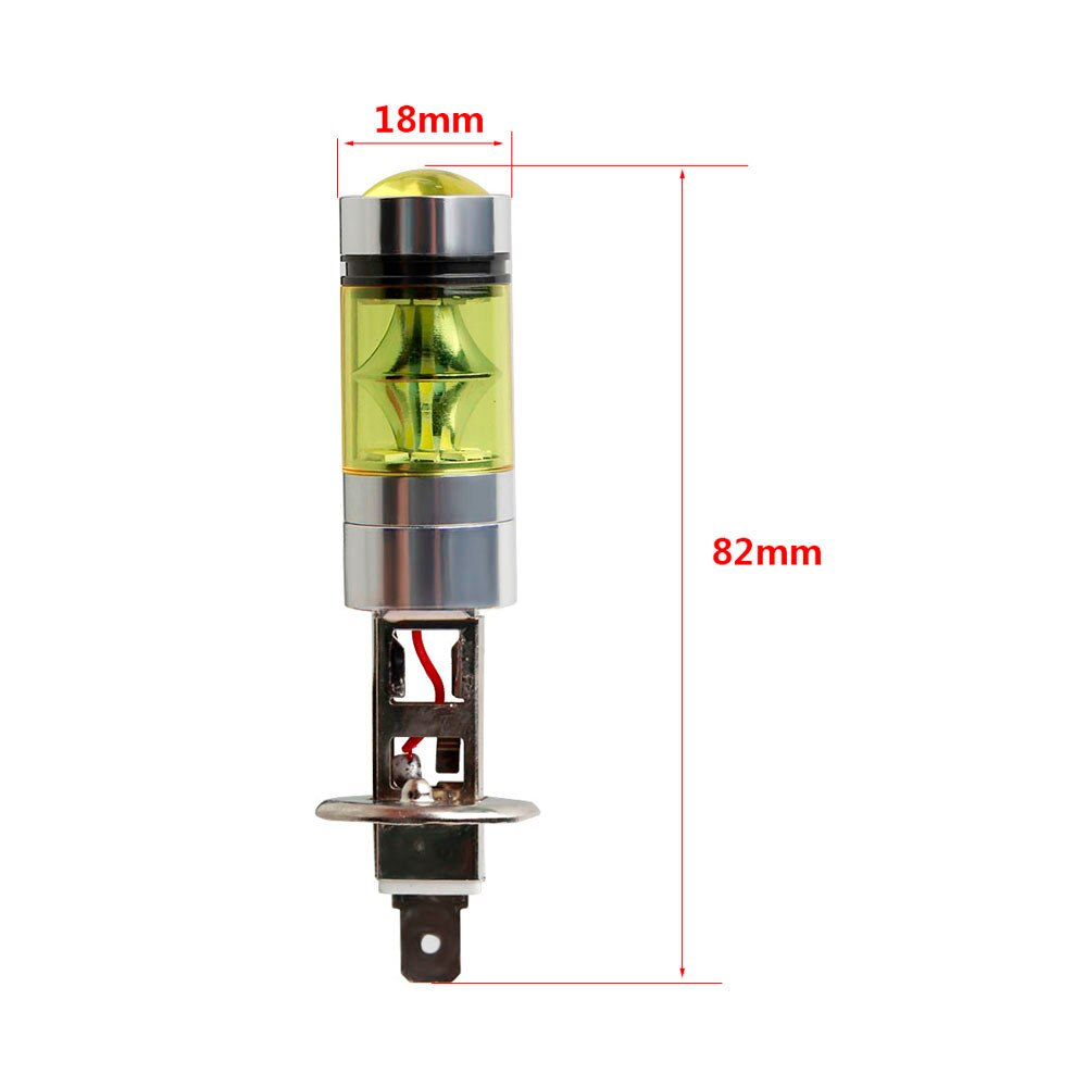 2Pc Auto Licht H1 100W Mistlamp Geel 2323 Led Drl Projector Lampen Lampen 4300K F14