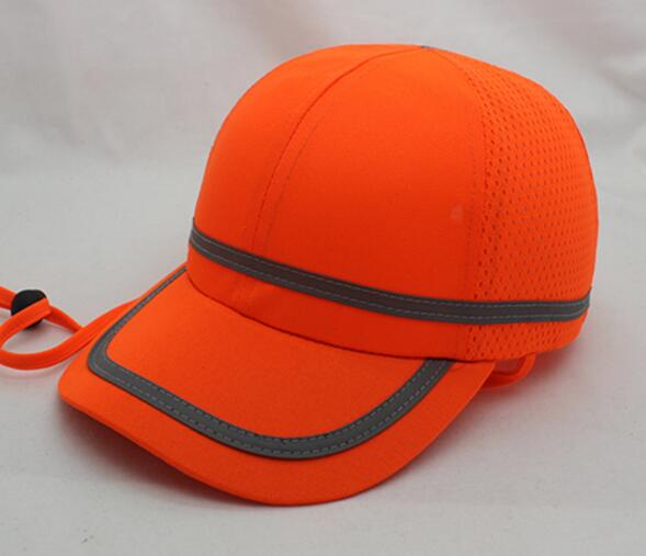 Multipurpose safety helmet Anticollision helmet Adjustable crashproof helment Baseball cap: Orange