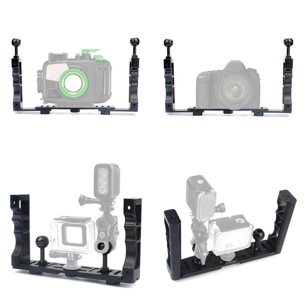 Estabilizador de luz de buceo para GoPro Hero 6 5 4 3 + 3 deportes subacuáticos foto de cámara Video Rig Kit de soporte de mano con cabeza de bola