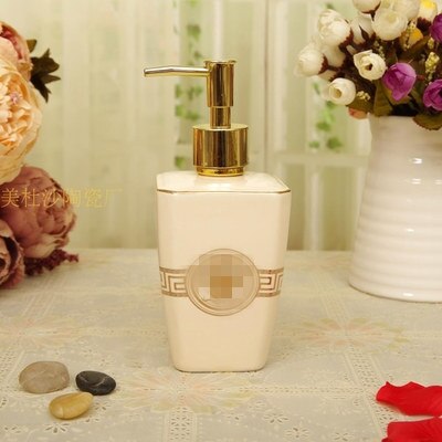 Soap Dispensers Ceramic Emulsion Dispensing Bottle Preser Portable Soap Dispensers Perfume Hand Shower Gel Shampoo Bottle 400ML: Style 13