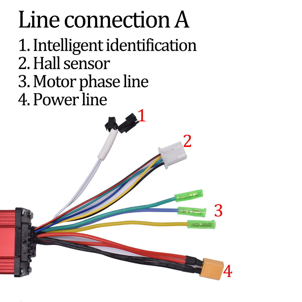 JRAHK 350W-2000W BLDC Controller Dual Drive Square Wave Electric Bicycle Controller 36V-60V Dual Mode Electric Scooter Accessori