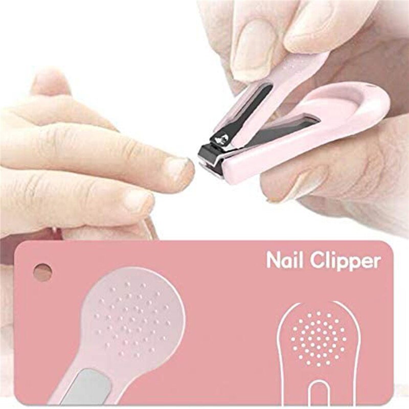 BY Baby Nail Clippers 4 Piece Set Cartoon Owl Children Kids Boy Girl Safety Mini Scissors Nail Clipper Tweezers and Nail File