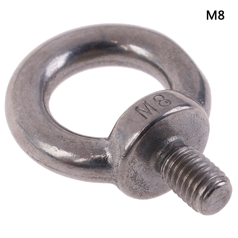 1 stk  m4 m5 m6 m8 304 rustfrit stål marine løfteøje skruer ring loop hul til kabel reb øje bolt: M8