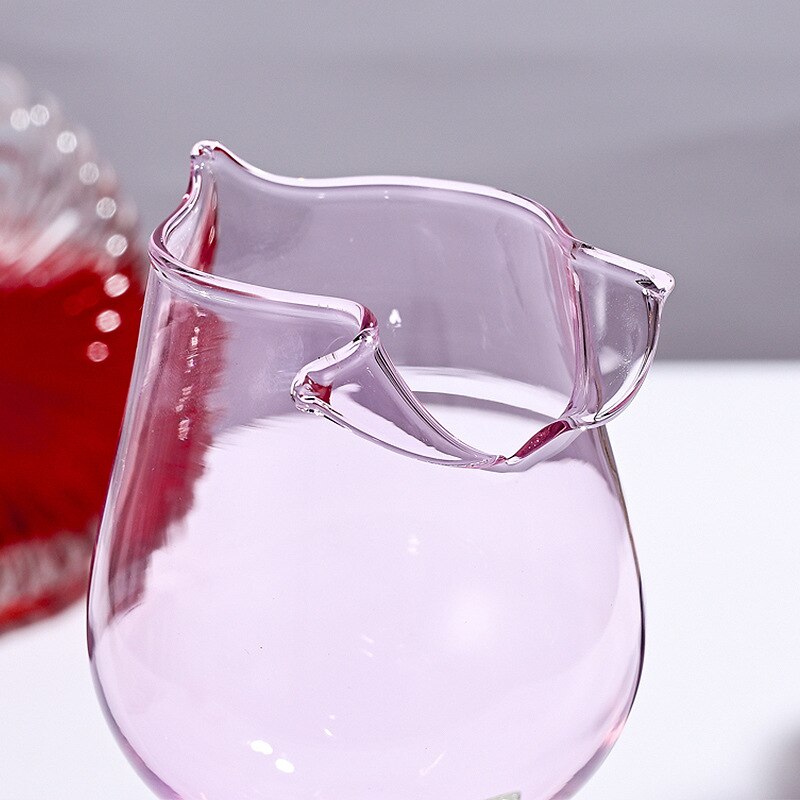 Valentine's Day Romantic Rose Wine Cup Glass Goblet Crystal Champagne Cup
