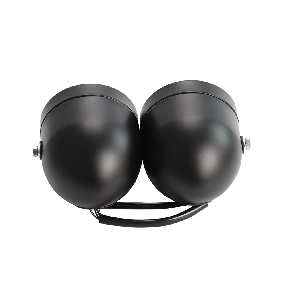 Moto anteriore doppio doppio faro doppio faro luce con griglia a rete per universale Harley bar corridore elicottero Bobber personalizzato