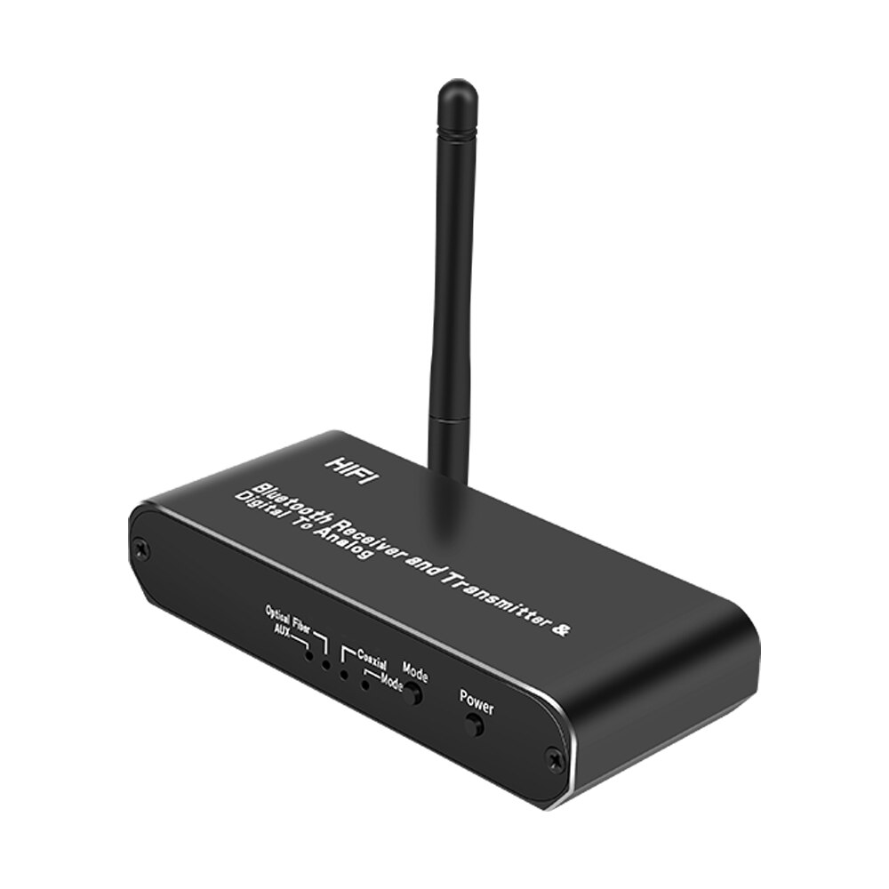 VAORLO HiFi Wireless Bluetooth 5.0 Transmitter Receiver Support Digital To Analog Stereo Music For TV Headphones Converter: Default Title