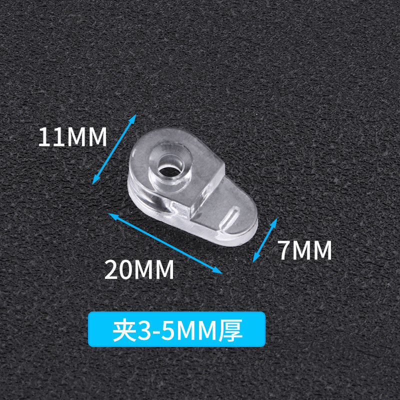 10pcs Plastic Glass Retainer Transparent Mirror Cabinet Fix Clips display dresser bathroom mirror wine cabinet Glass Hardware