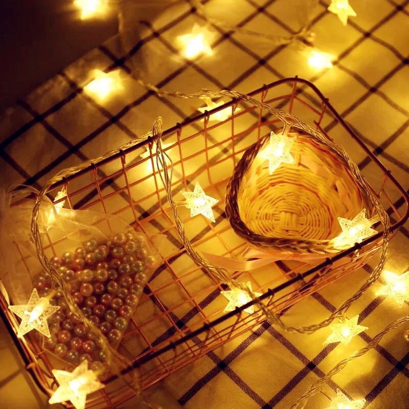 MIFLAME Led String Lights Battery USB Lights String Star Christmas Garland Light Room Curtain Light Year Decoration