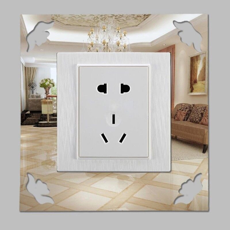 3D Acrylic Mirror Switch Stickers Photo Plastic Wall Stickers DIY Home Decoration Supplies Wall Switch Stickers