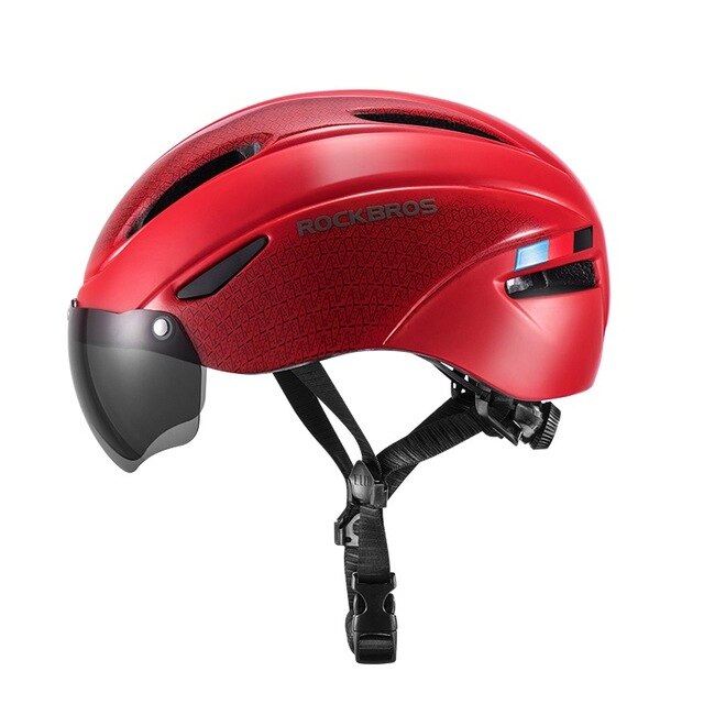 Rockbros Mannen Vrouwen Racefiets Helm Fietsen Eps Integraal Gegoten Helm Mountain Mtb Fiets Veiligheid Helm Met Bril Lens