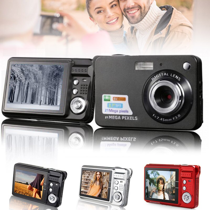 Cámara Digital Ultra delgada de 2,7 pulgadas, cámara Digital HD de 21MP, cámaras digitales para estudiantes, de cumpleaños para niños, amigos, LHB99