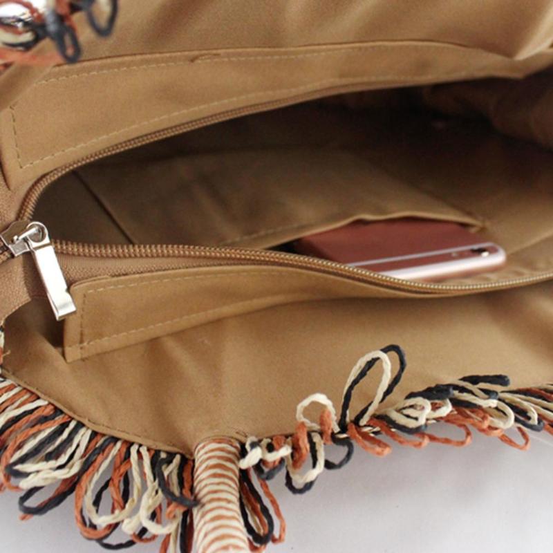 Bohemia okrągły słomy kobiet torebki Crossbody ręcznie tkane 2019 moda lato plaża z rattanu torba na ramię dużego ciężaru dla kobiet dziewczyny panie