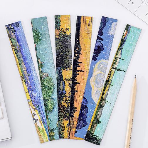 Painting Ruler Stationery Magnetic Cute Ruler Student Set of Drafting Rules Stationery Rules Kawaii School Supplies: Default Title