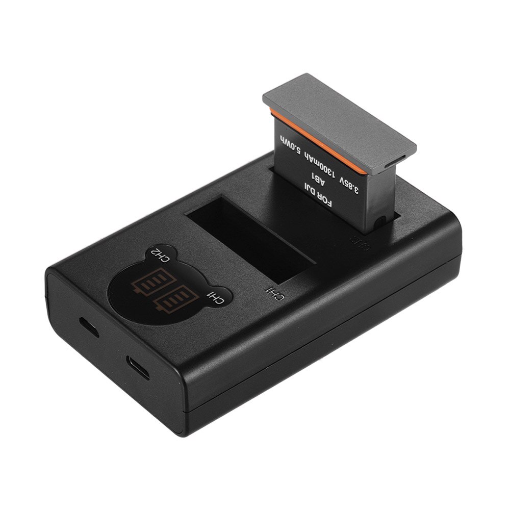 Opladen Kit Lcd Smart Display Dual Port Dual Channel Charger Met 1300Mah Oplaadbare Li-Ion Batterij Usb Oplaadkabel