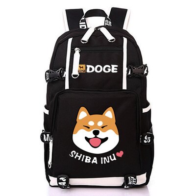 Nette Dogen Große Kapazität Rucksack Shiba Inu Printing Schultaschen Für Jugendliche Männer Frauen Reisetaschen Laptop Rucksack Mochila: C