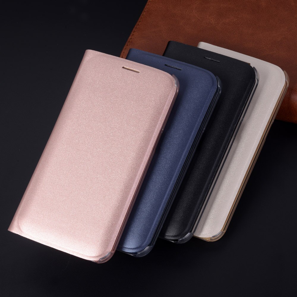 Flip-Cover Leder Telefon Fall Für Samsung Galaxy J2 Pro J2 J22018 GalaxyJ2 J 2 J2pro SM J250F J250 dünne Karte Brieftasche Fall