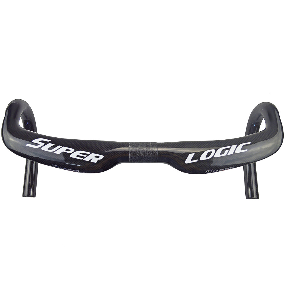Road stuur 3 k carbon fiets stuur carbon carbon road fietsstuur glossy 31.8*400/420/440mm fiets accessoires