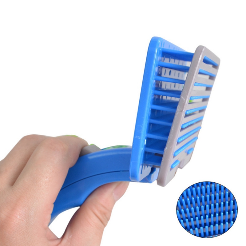 Een Knop Zelfreinigende Grooming Borstels Pet Dematting Deshedding Tool Past voor Lange Medium Kort Haar