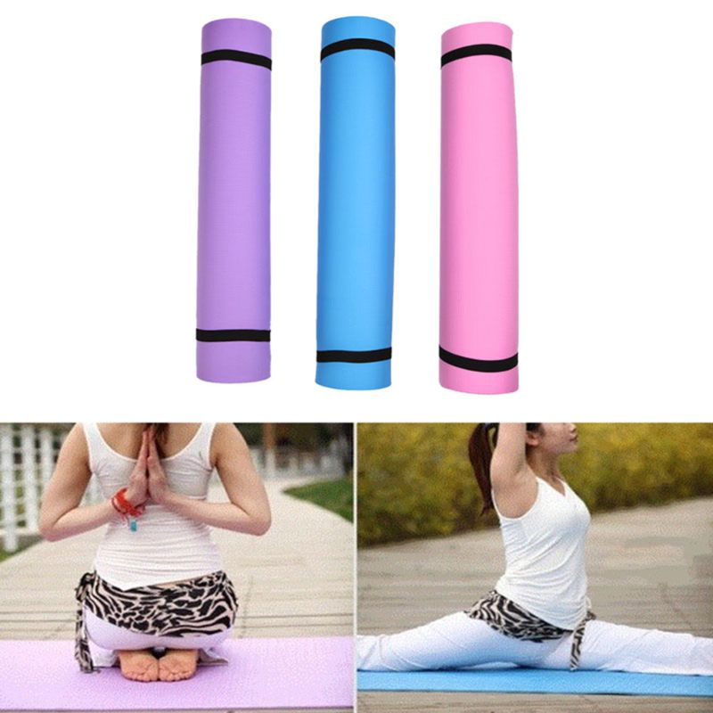 Esterilla de Yoga duradera de 4mm de grosor, almohadilla antideslizante para ejercicio, salud, perder peso, Fitness