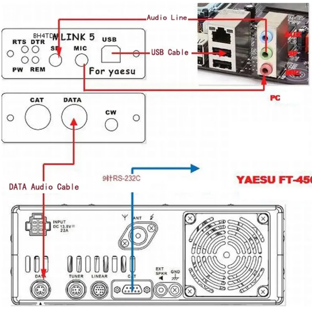 Yaesu  ft 450d 950d radioantennestik komplet signal understøtter højhastighedsenhed plug and play mini icom power