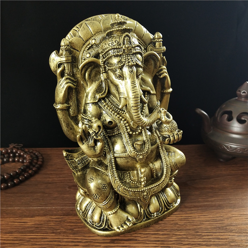 Herre ganesha staty buddha elefant gud skulptur hemkontor trädgård dekoration meditation stora buddha statyer statyetter prydnad