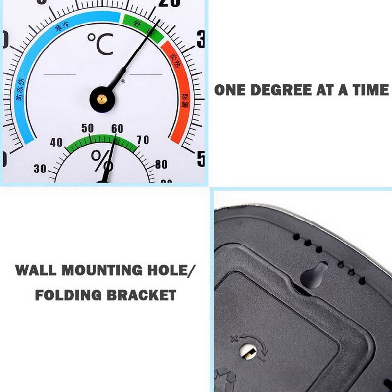 Thermometer and Hygrometer Analog Humidity Gauge Temperature Monitor for Home Office Hotel School
