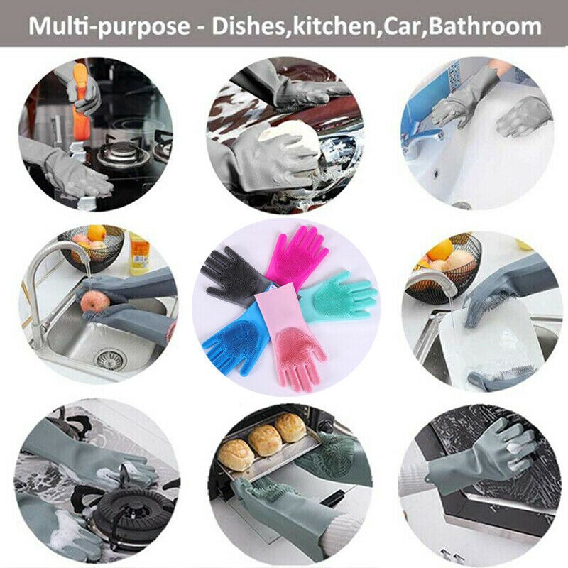 Multifunktions Beständig Silikon Handschuhe Küche BBQ Ofen Kochen Handschuhe