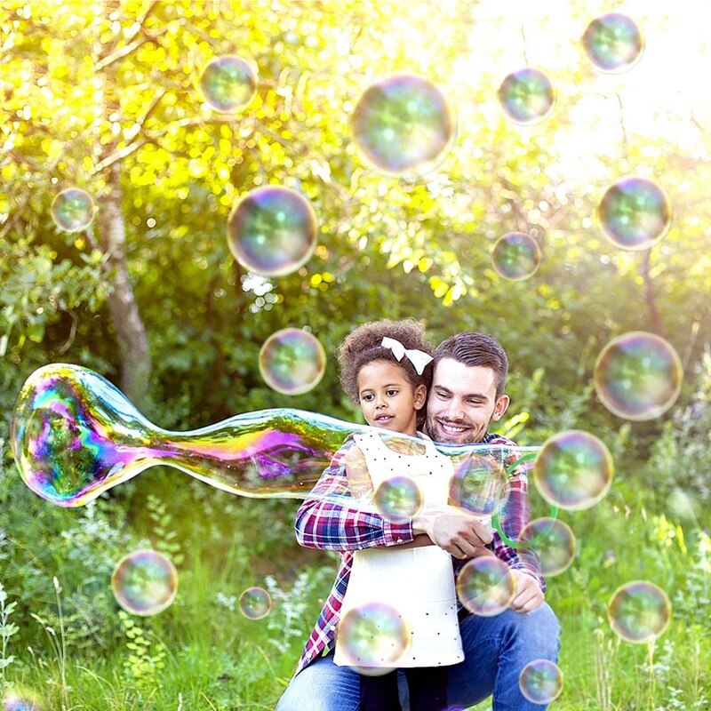6Pcs Kleurrijke Bubble Wand Set Bubble Blower Speelgoed Set Voor Kinderen Zomer Grappige Grote Bubble Outdoor Speelgoed