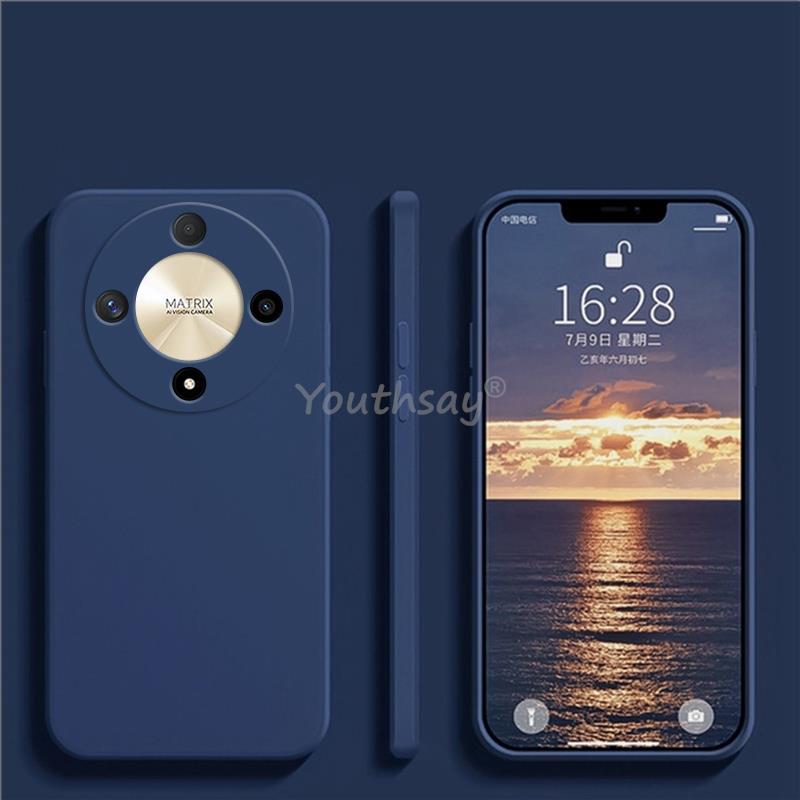 Coque en silicone liquide pour Honor X9b X9a X8A X7A, étui de protection souple en TPU d'origine