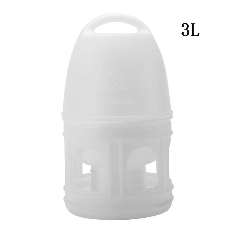 Abreuvoir en plastique blanc avec poignée, Pigeons oiseaux, accessoires distributeurs d'eau, Pot conteneur en plastique 1L/3L/6L: 3L