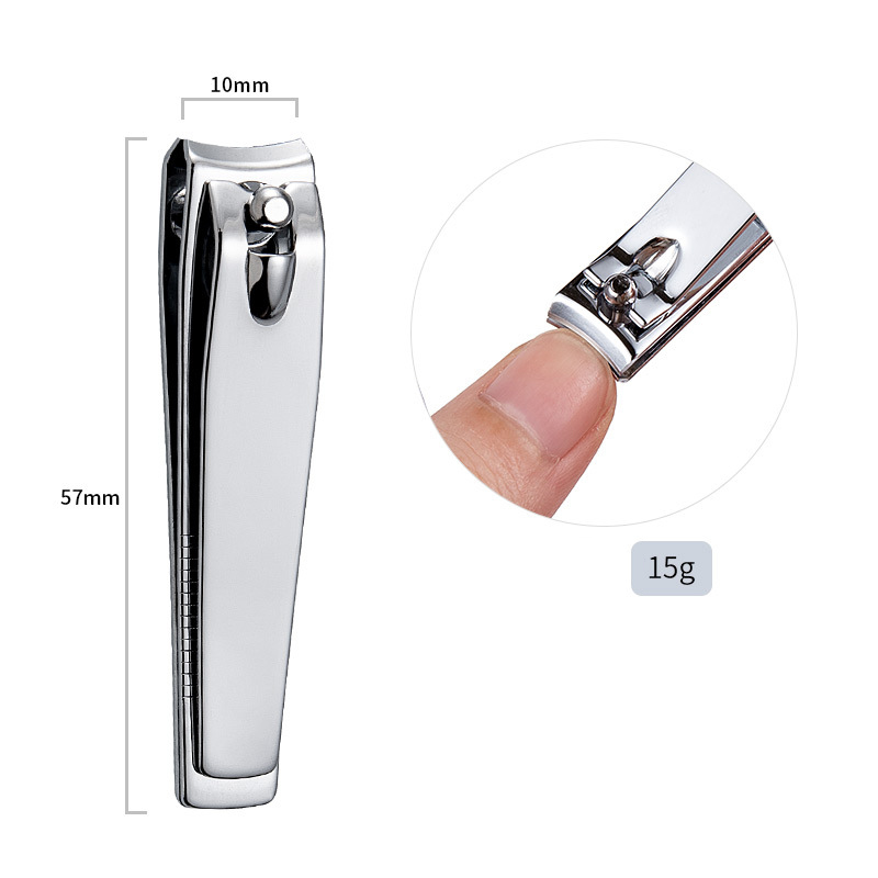 Stainless Steel Nail Clipper Cutter Toe Nail Clipper with Clip Catcher Fingernail Manicure Trimmer Pedicure Tools: 1-medium