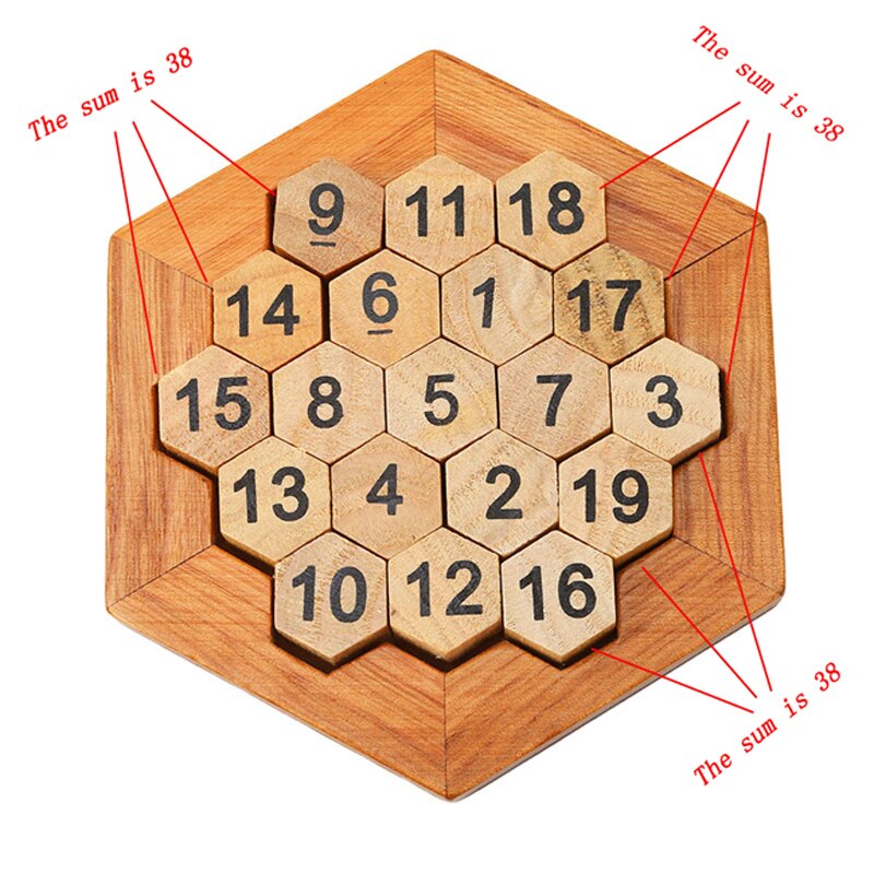 Grappige Houten Nummer Board Math Game Geometrische Vorm Nummer Puzzel Kinderen Early Educatief Houten Speelgoed