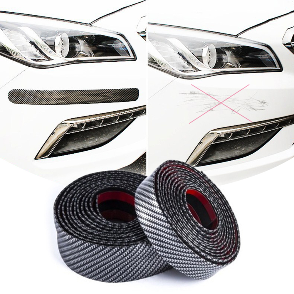 Auto Styling Koolstofvezel Rubber Instaplijsten Protector Trim Strip Decor Sticker