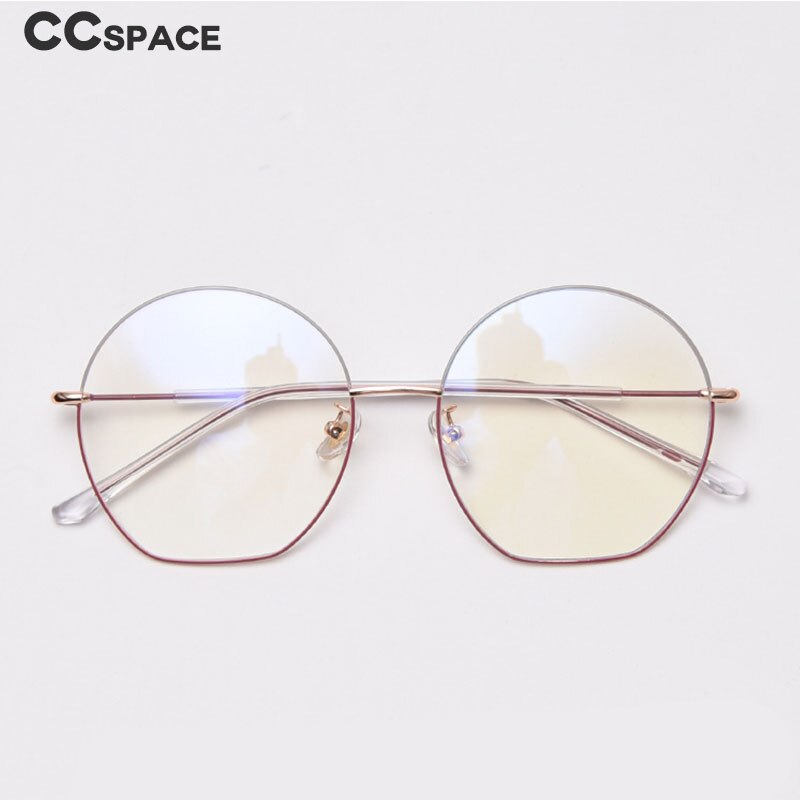 49432 Semicircle Oversized Metal Glasses Frames Ultralight Men Women Optical Computer Glasses