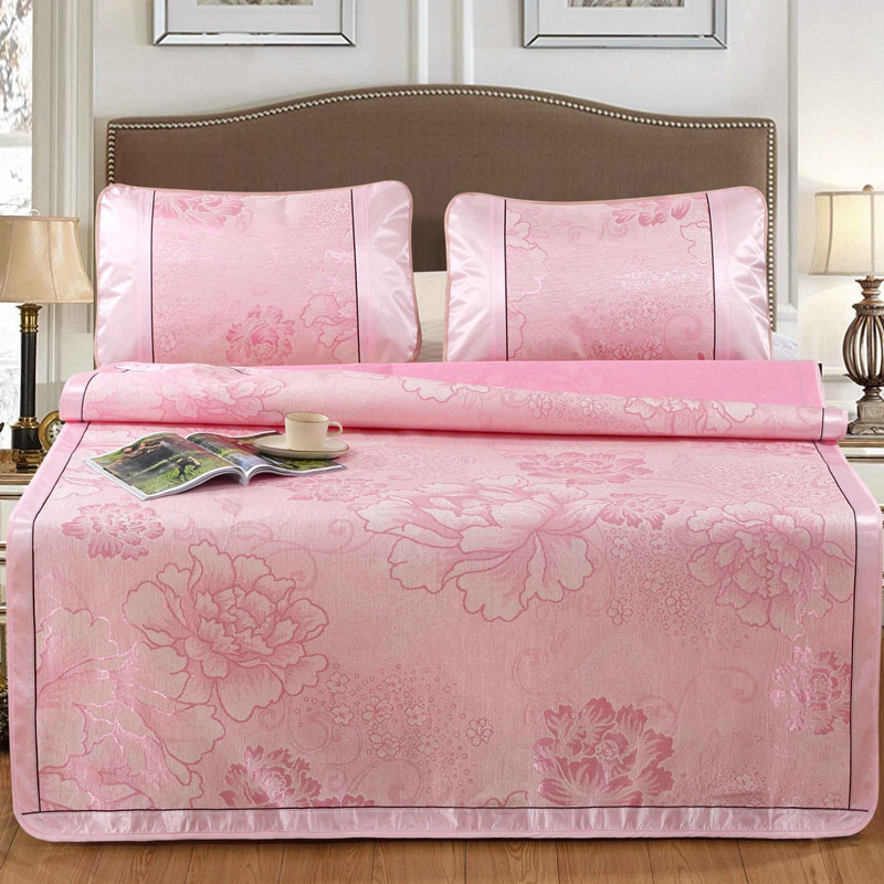 3 st/set sommaris siden liggunderlag cool bekvämt lakan örngott kit hemtextil madrass jacquard vikbar dyna: D / 90 x 195cm 2 st