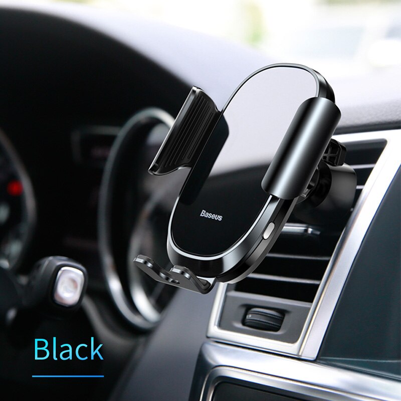 Baseus Elektrische Auto Telefoon Houder Voor Iphone 11 Samsung Air Vent Mount Intelligente Touch Sensor Mobiele Telefoon Houder Stand: Black