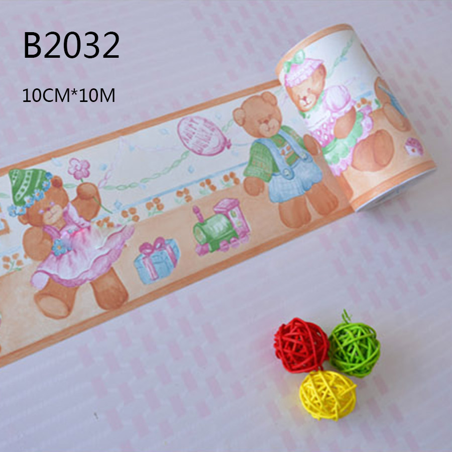 Pegatinas de pared autoadhesivas de cintura de 0,1x10m, línea de rodapié para sala de estar, cocina, baño, película decorativa impermeable para jardín de infantes: Multicolor