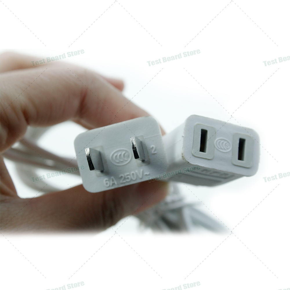 1Pce 2P male to two female 200W 6A 250V power extension conversion plug cable power cord for mobile phone charging monitoring ca