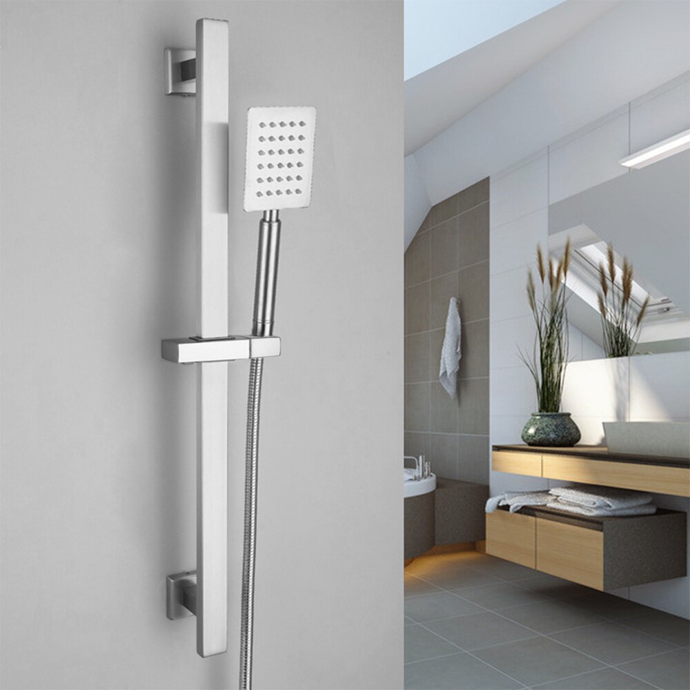 Replacement Hand Shower Bracket Square Adjustable Hand Shower Bracket Hand Sprayer Holder For Slide Bar Chrome Plated