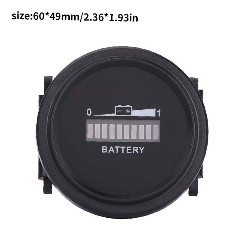 12V/24V/36V/48V/72V LED Digital Battery Indicator Waterproof Meter Gauge Battery Indicator for Go-Lf Ca-Rt