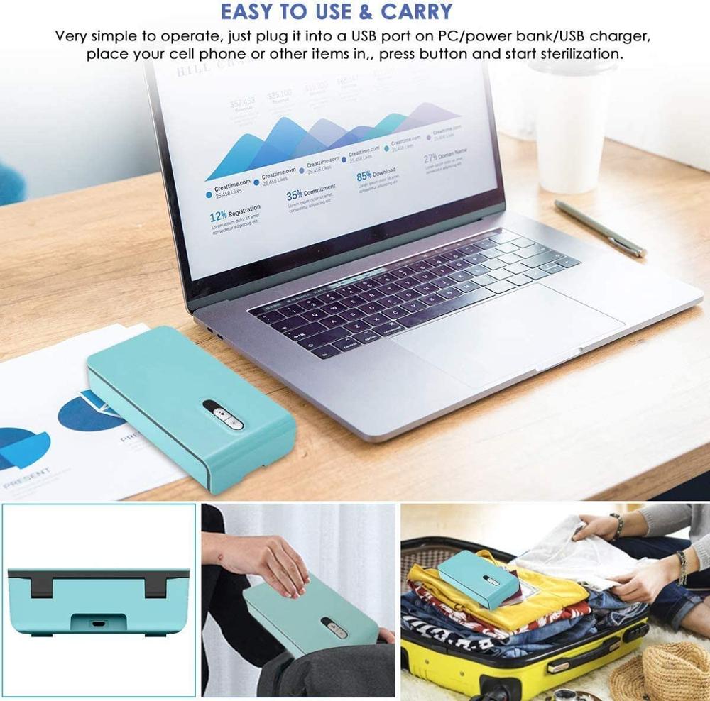 Uv Mobiele Telefoon Sanitizer, Uv Licht Telefoon Reiniger Met Usb Opladen Voor Ios Android Mobiele Telefoon Tandenborstel Sieraden Horloge