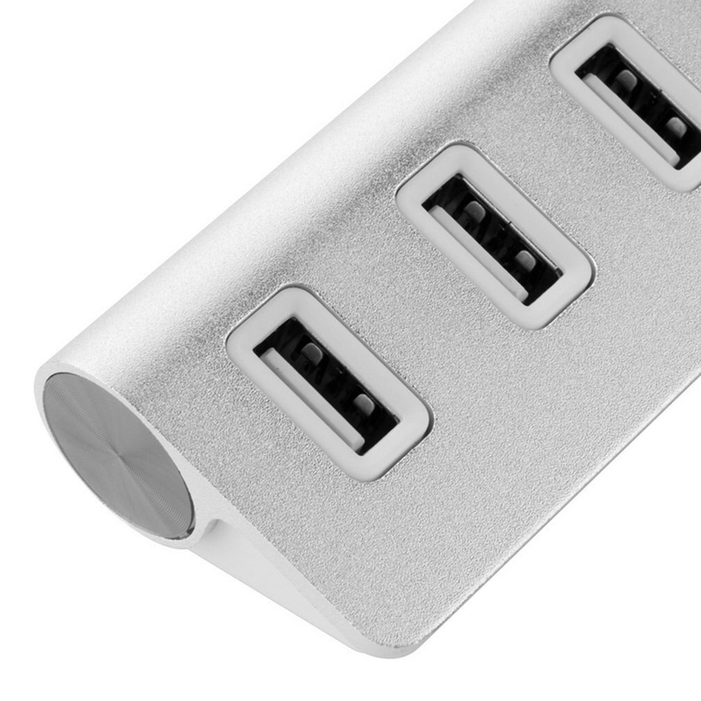 Alta velocidade mini 4 portas blau led licht usb hub divisor de alumínio potência für apple mac macbook computador portátil desktop