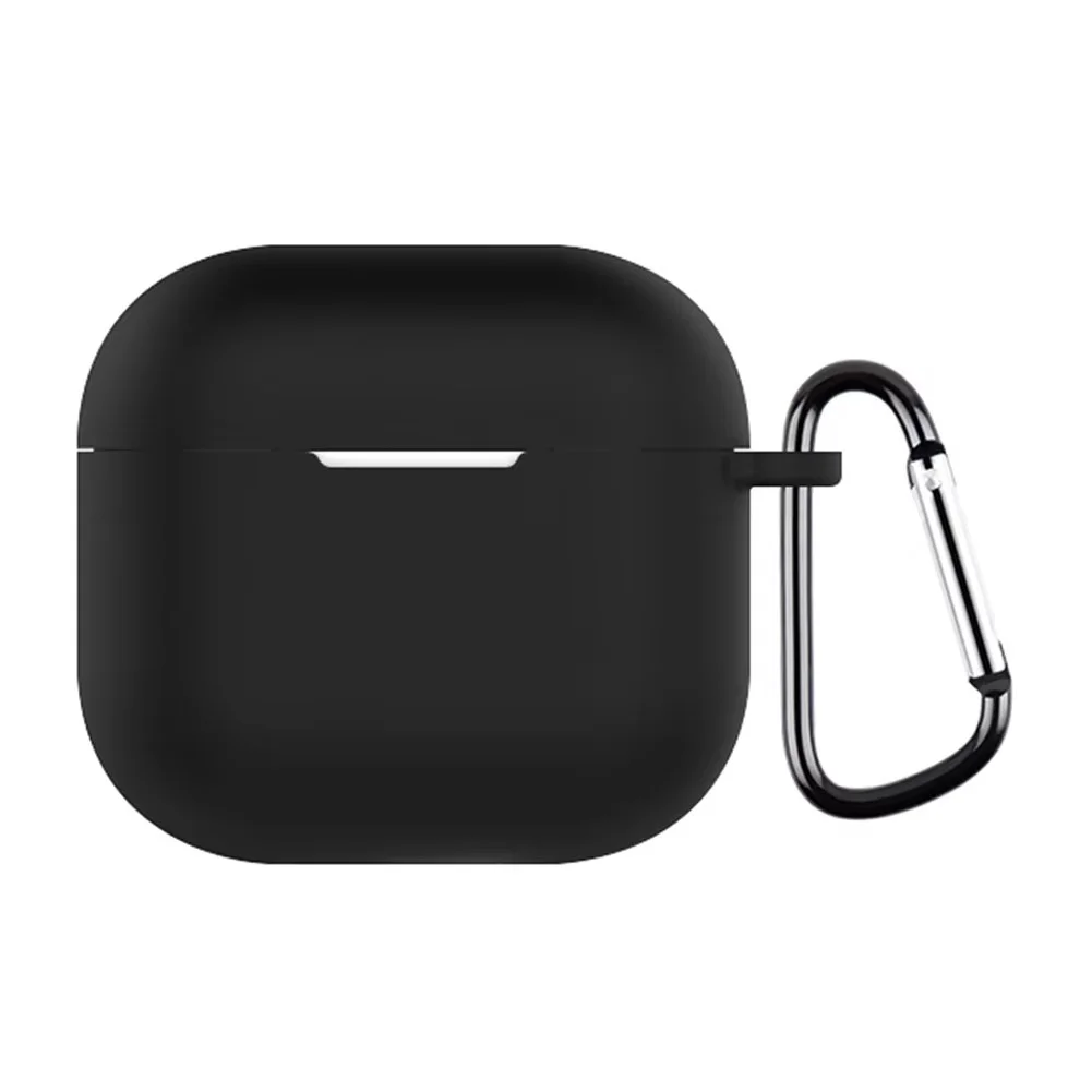 OUIO Funda para auriculares inalámbricos Funda protectora de cobertura total con hebilla colgante, funda para auriculares de gel de sílice para AirPods 4