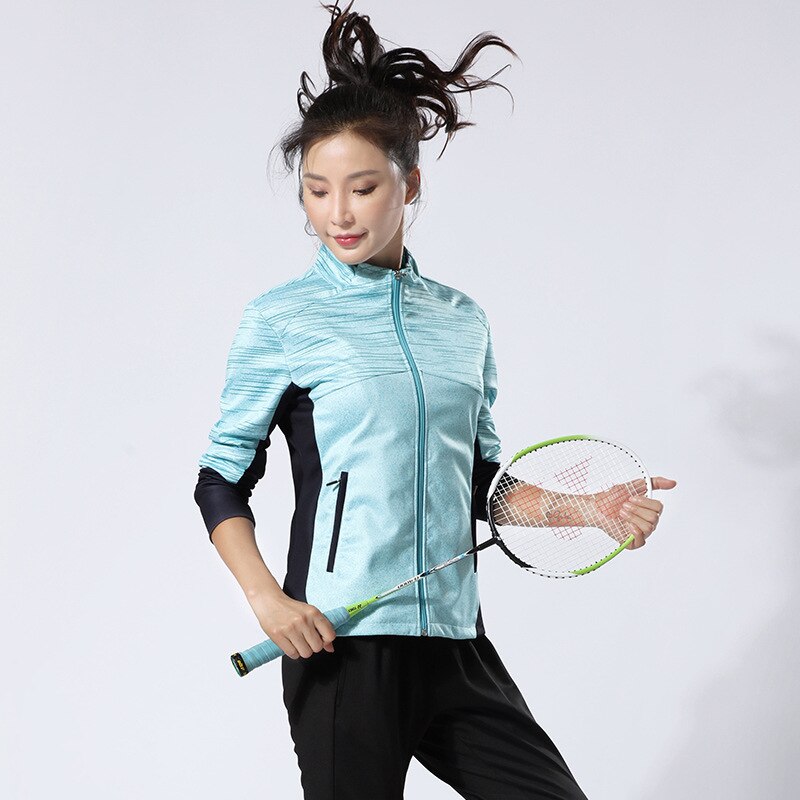 Novos ternos de badminton de manga comprida para homem e mulher ternos de tênis de vôlei ternos esportivos jaqueta de jogo personalização