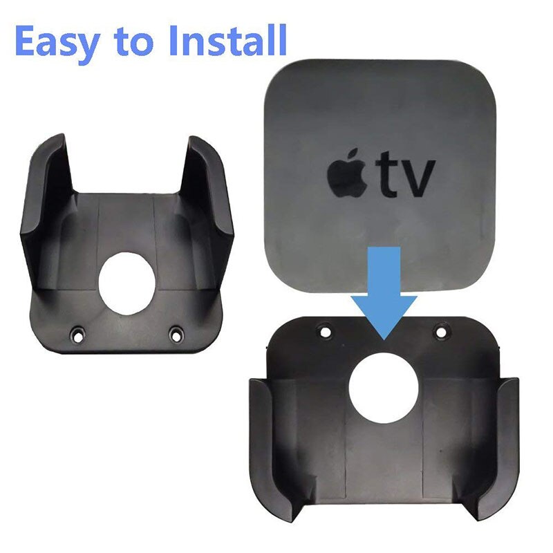 Tv mount til apple  tv 4k 4th vægbeslag beslag holder til apple  tv 4th og 4k silikone siri fjernbetjening beskyttelsesetui