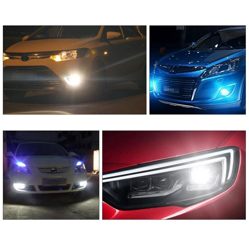 2 stuks waterdichte  h4 24w auto koplampen koplampen 12 led mistlampen conversiekit super heldere led lamp 6500k