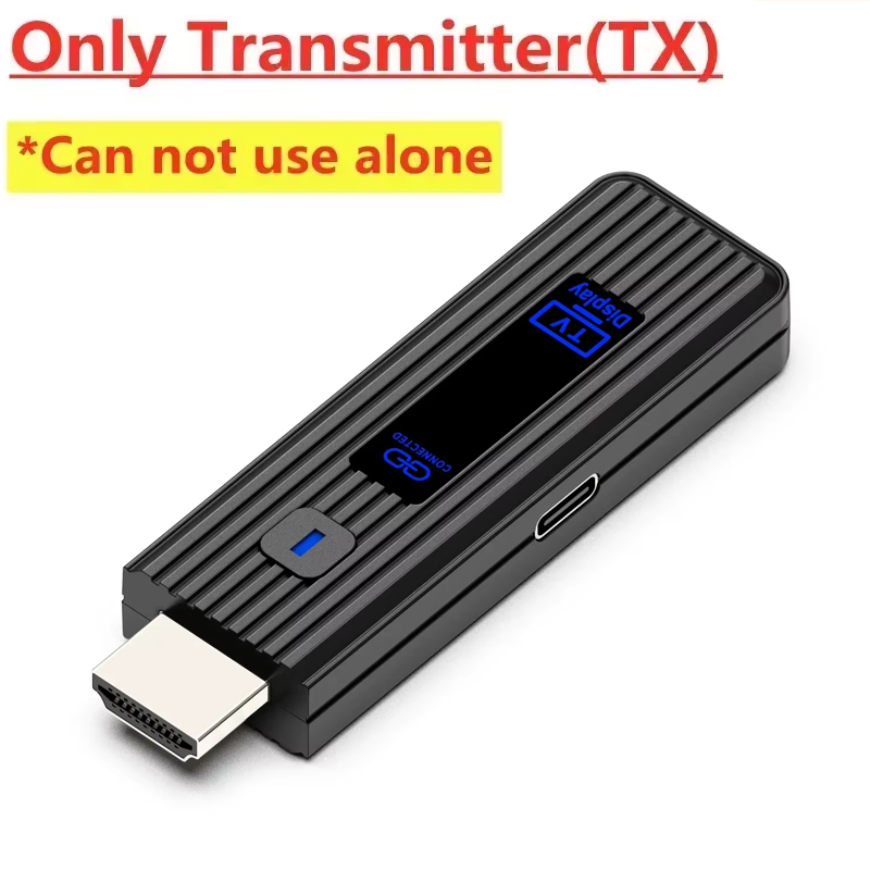 1080P 50M Draadloze HDMI-compatibele Extender Video Zender Ontvanger Adapter TV Stick voor Camera Laptop PC naar TV Projector: Goud