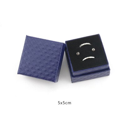 Diamond Series Earring Box Ring Box Jewelry Box Earring Packaging Boxes for Packaging: Navy