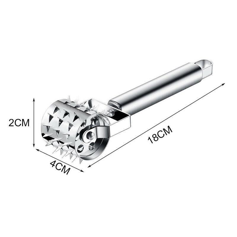 Stainless Steel Meat Tenderizer Steak Meat Wheel Rotating Cooking Supplies Poultry Mallet Claws Needle Pork Beef Kitchen Ha Q6B6: Default Title