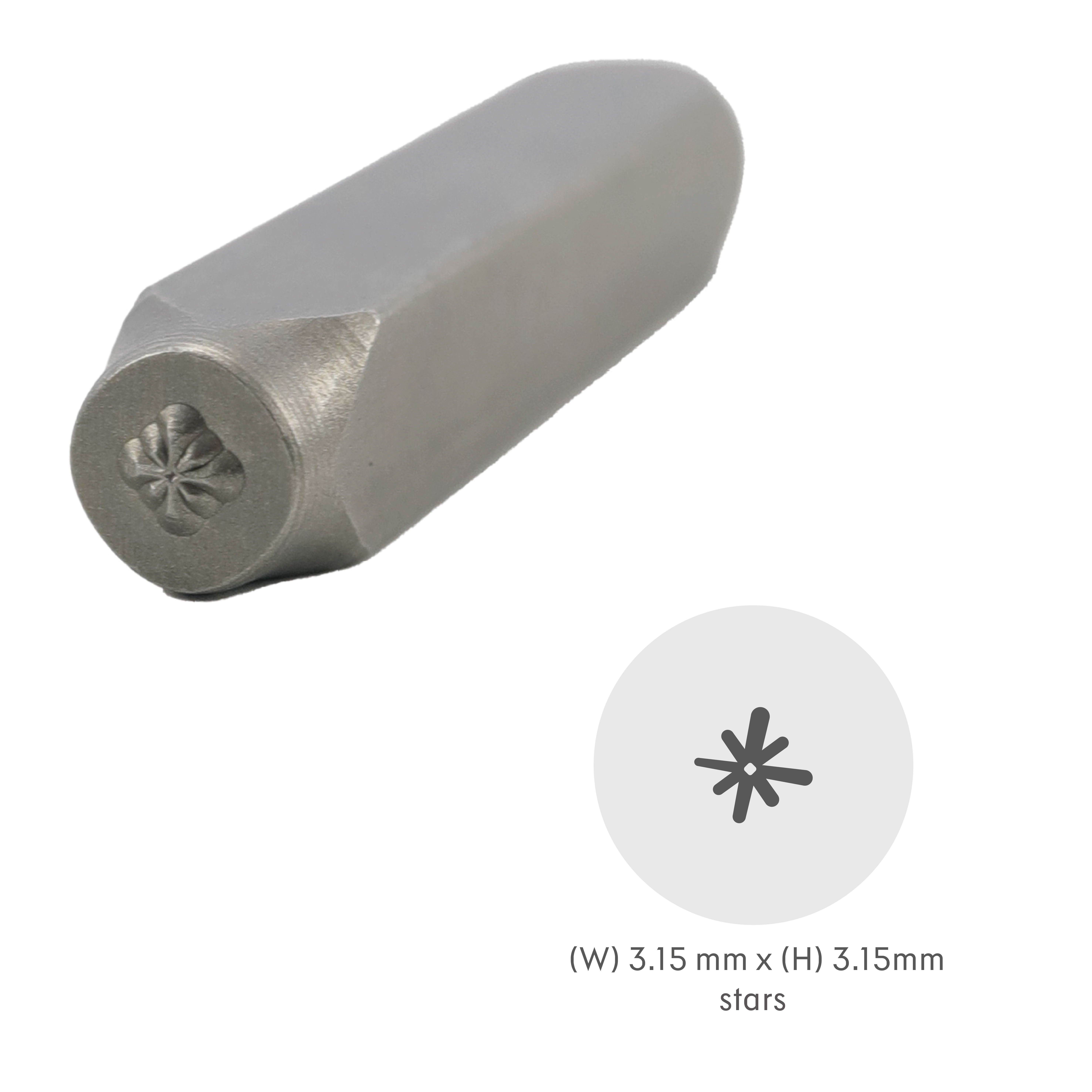 Gör-det-själv-symbol metallstans metallstämplingssats konstellationsläderstämplar, läderlogotyptryckverktyg, smyckesstämpling 1/4 (6mm): Stjärna -1